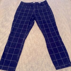 EUC GAP curvy skinny leg ankle checked pants